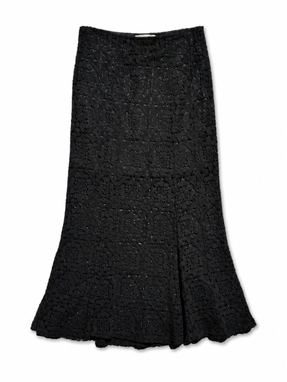 LIQUID by Sioni Black Floral Side Zip Partially Lined Skirt Women's Medium M